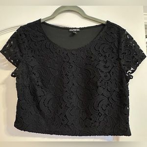 Express crop lace top
